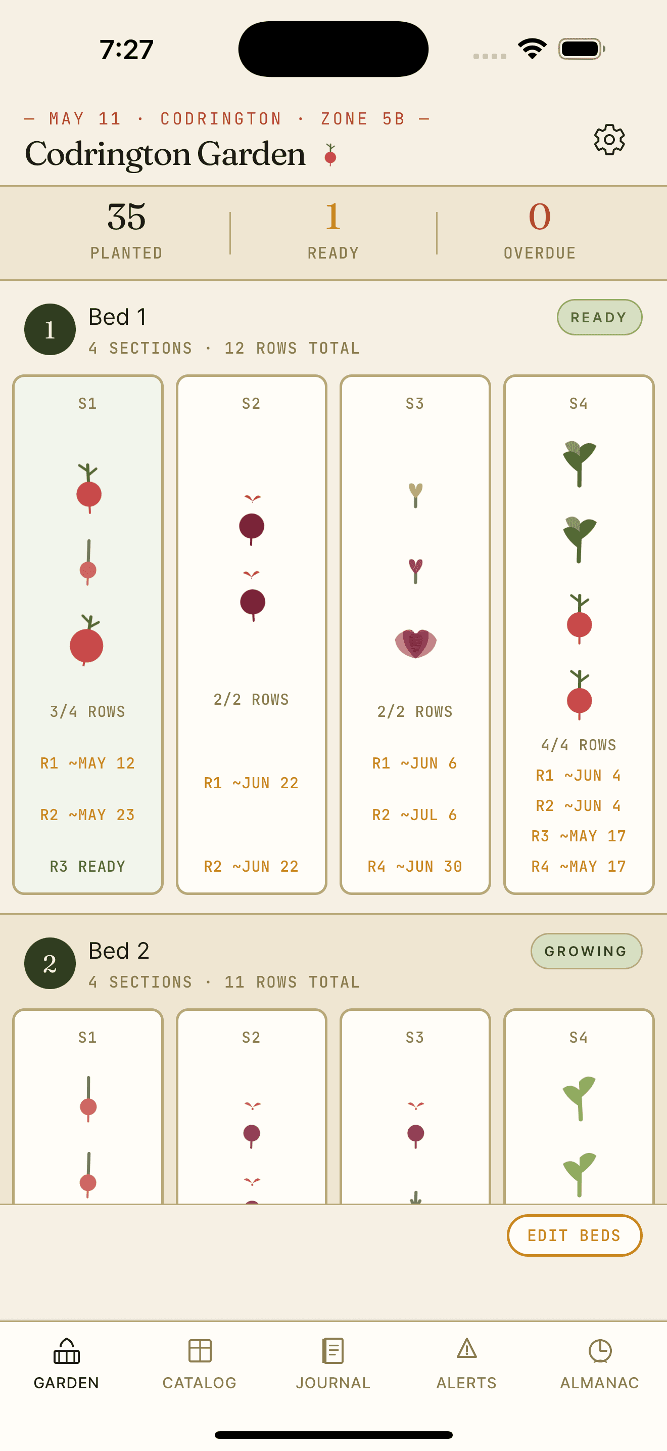 Track your beds